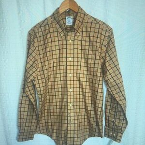 Men's Tan Checkered Shirt